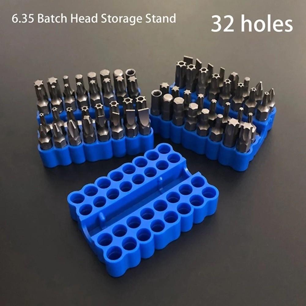 High Elasticity Bit Holder PVC Screwdriver Drill Bit Organizer Hex Shank Organizer  6.35MM Shank