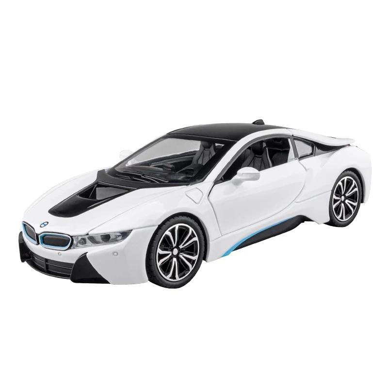 

1/24 для BMW I8 Суперкар Автомобіль зі сплаву Литі моделі та іграшкові транспортні засоби Модель автомобіля Звук і світло Автомобіль з механізмом відтягування Іграшки Подарунки білий