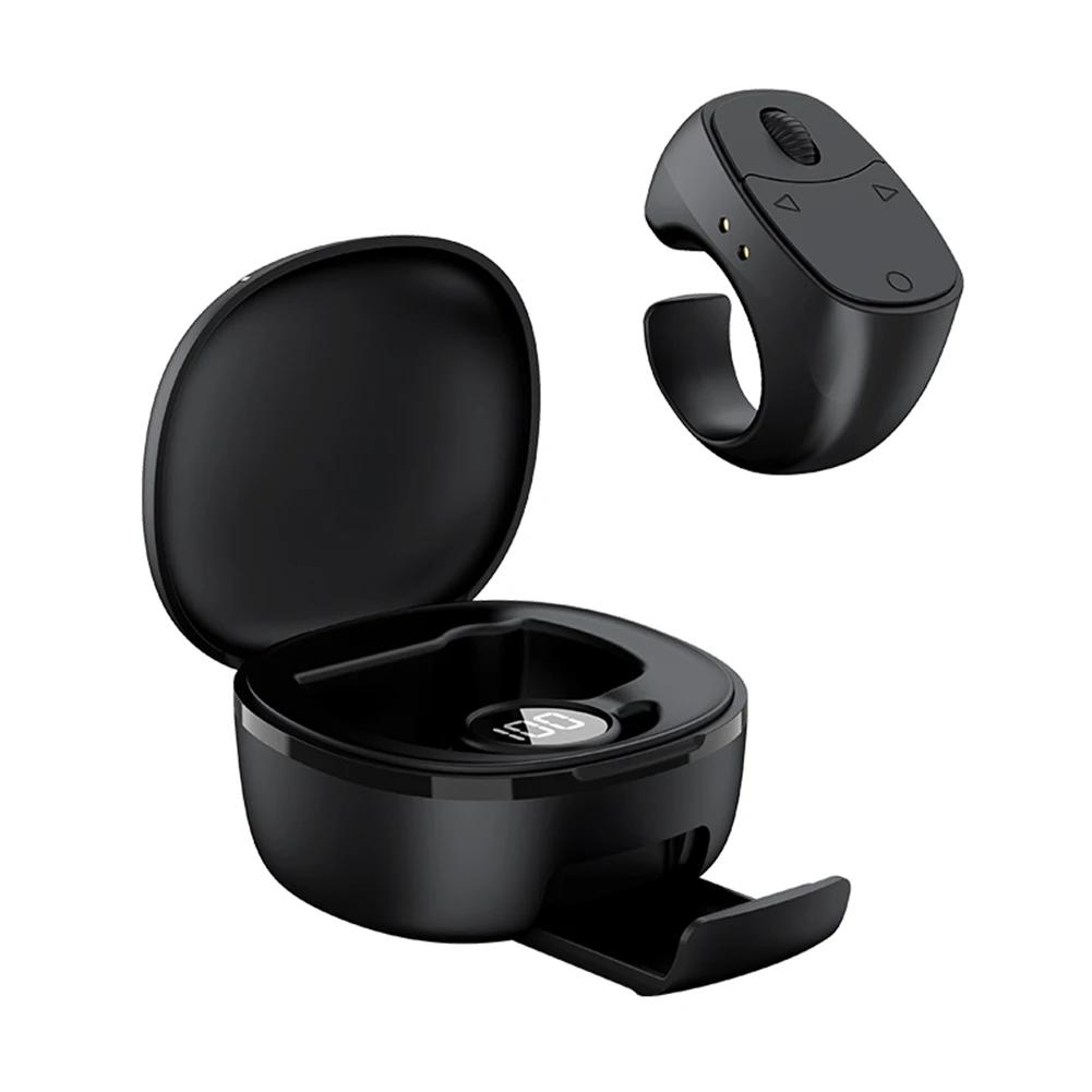 Fingertip-Fernbedienung Bluetooth-kompatibel 5.3 Scrollring Multifunktions-Selfie-Taste Digitalanzeige für Smartphones