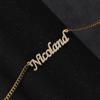 Custom Personalized Name Stainless Steel Necklaces For Women Cubic Cubic Zircon Letters Crystalline Pendant Thick 4Mm Nk Chain JewelryTrendy Pendant