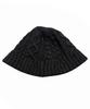 SK8ER ROCK Cable Knit Cross Bucket Hat ((Charcoal))