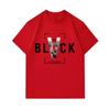 Men's 100% Cotton Crew Neck Short Sleeve T-shirt, Stylish City View V Letter BLVCK Graphic Print Casual Tee, Comfortable Daily Wear Top for Streetwear