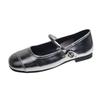 Flat Mary Jane Single Shoes Women Shoes Spring and Fall Summer Silver Soft Bottom Ladybird Shoes Female