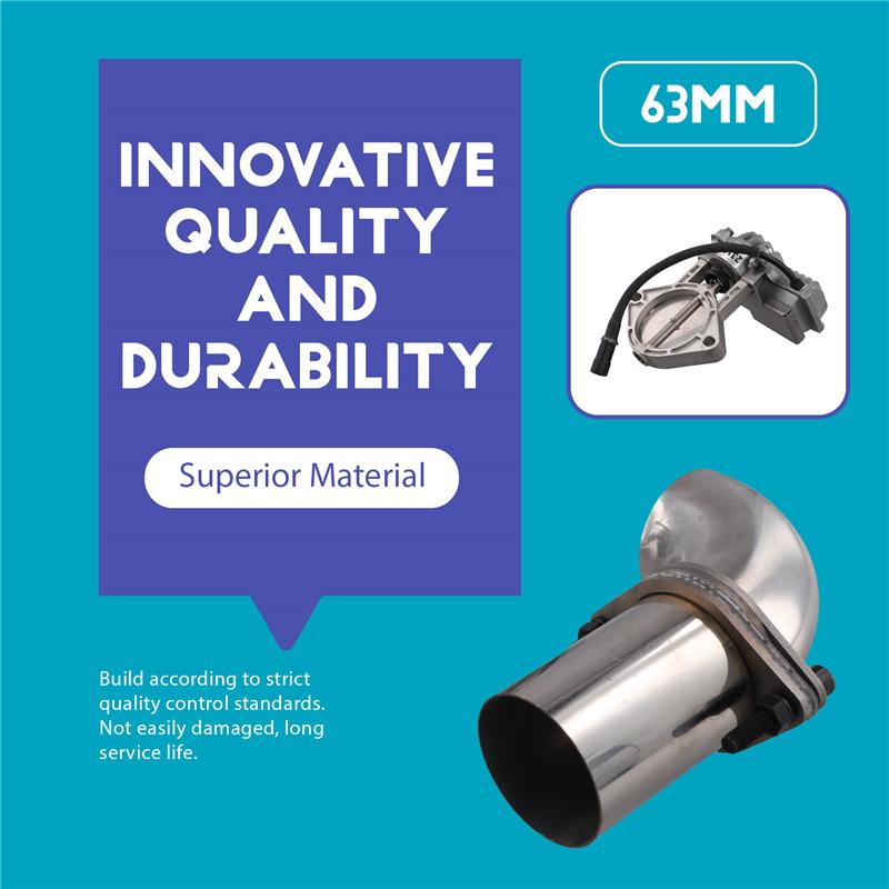 Durable-Electric Exhaust Cutout Valve With Flanged Pipes 12V Power Outlet Adjustment