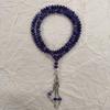99 Flat Handmade Metal Beaded Muslim Prayer Tasbih - Arabian Rosary Worship Supplies