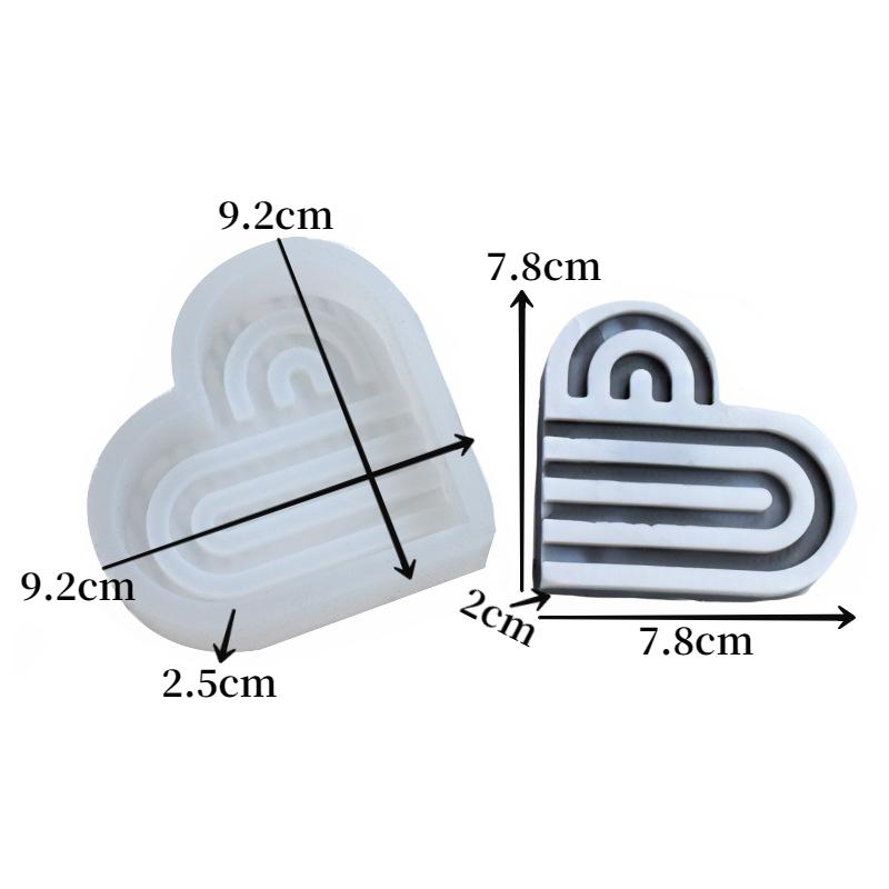 Moule Silicone Bougie Forme Arche/U 3D Kit de Fabrication Artisanale DIY Décoration Maison Plâtre Époxy Savon Fait Main Glaçons Outils de Cuisson