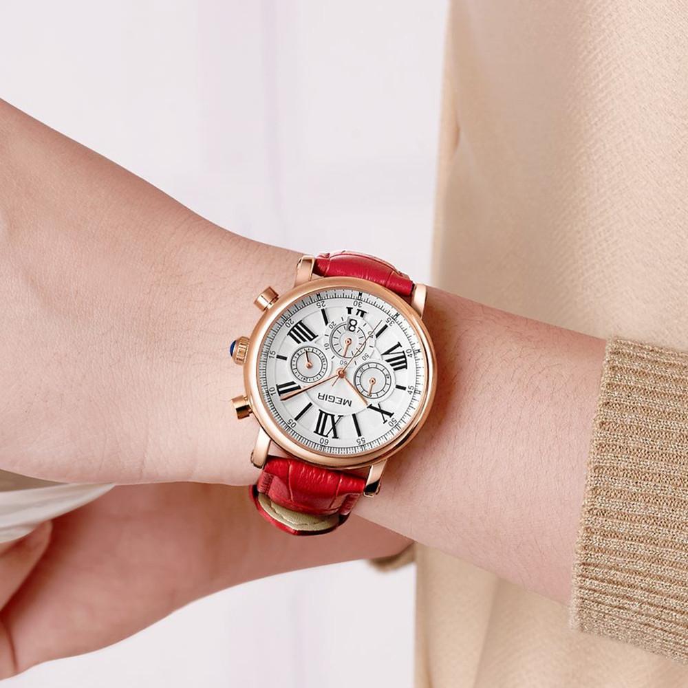 Megir Fashion Women Bracelet Watches Top Brand Luxury Ladies Quartz Watch Clock for Lovers Relogio Feminino Sport Wristwatches
