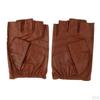 Faux Leather Mens Womens Biker Fingerless Cycle Gloves