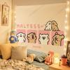 Cute Cartoon Dogs Wall Tapestry - Kawaii Room Decor, Aesthetic Wall Art for Dorm and Home Decoration Bedroom Decoration