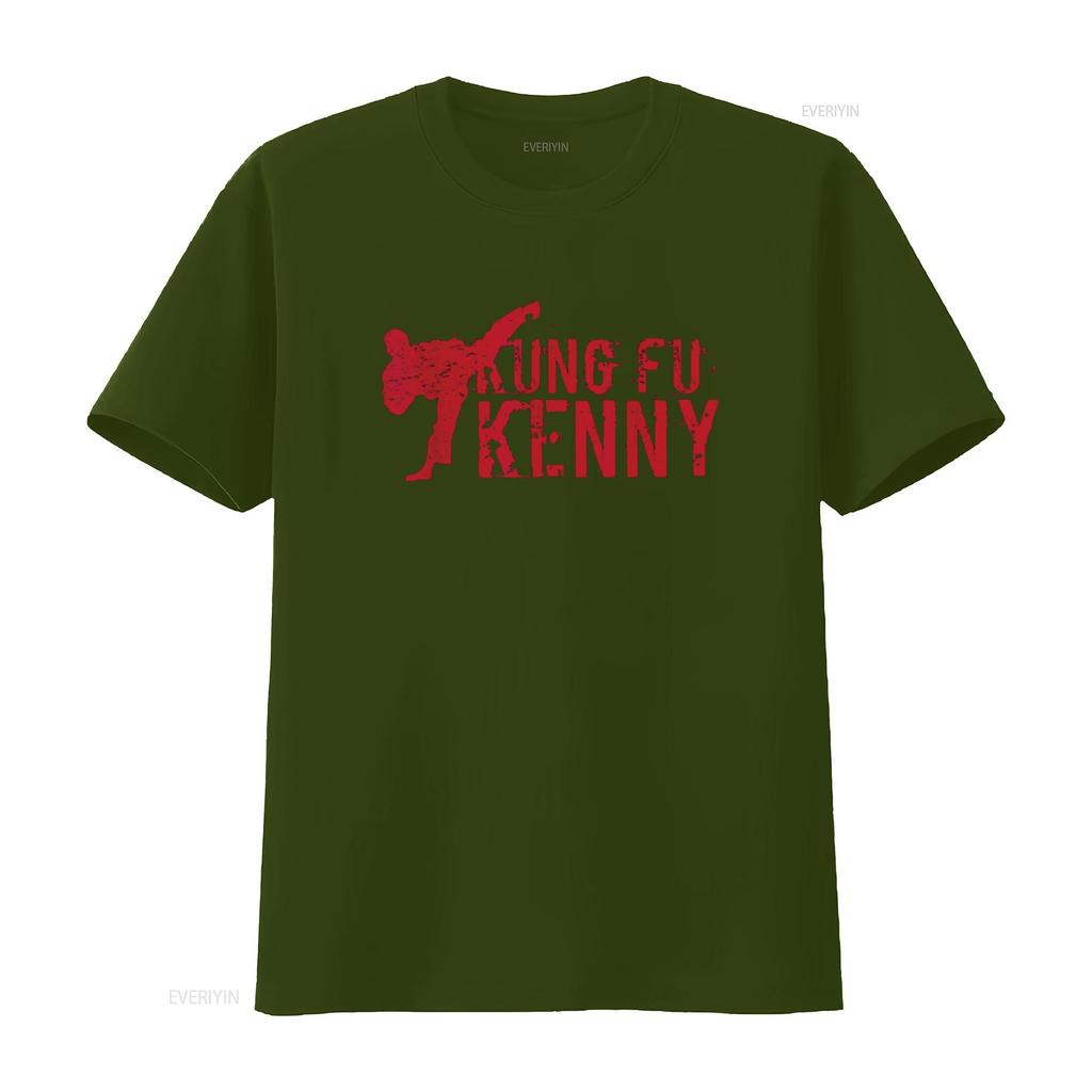 kung fu kenny T shirt vintage Washed streetwear fashion homme Stylish Slightly Breathable graphic designer clothes Casual