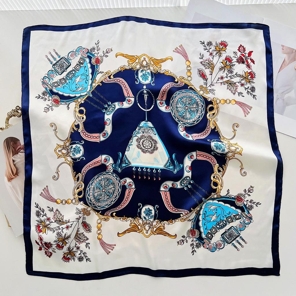 Spring and Summer Graffiti Flowers 71 * 71 Square Scarf Travel Sunscreen Headscarf Practical High-end Scarf for Mother