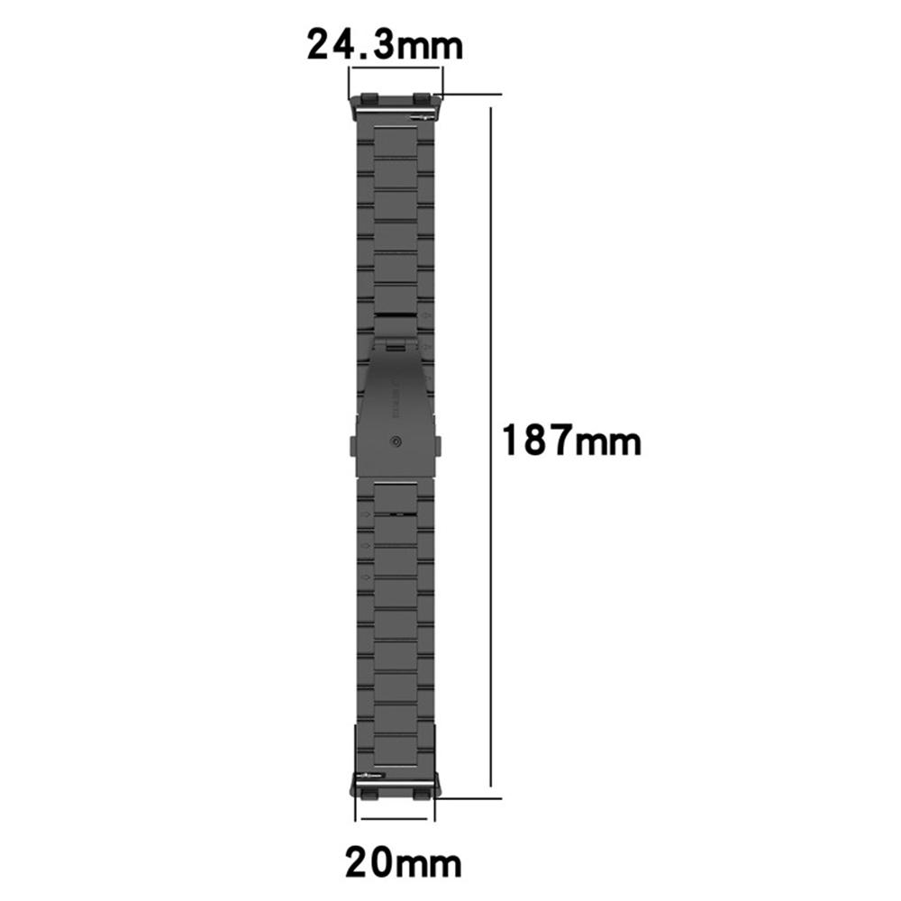 Watch Band for Oppo Watch 2 42mm Titanium Alloy 3-Bead Wrist Strap