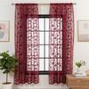 Pannello Decorativo in Tessuto Trasparente Disegni Ricamati Tasca per Asta Tenda da Finestra Pizzo Floreale Tenda Filtrante la Luce