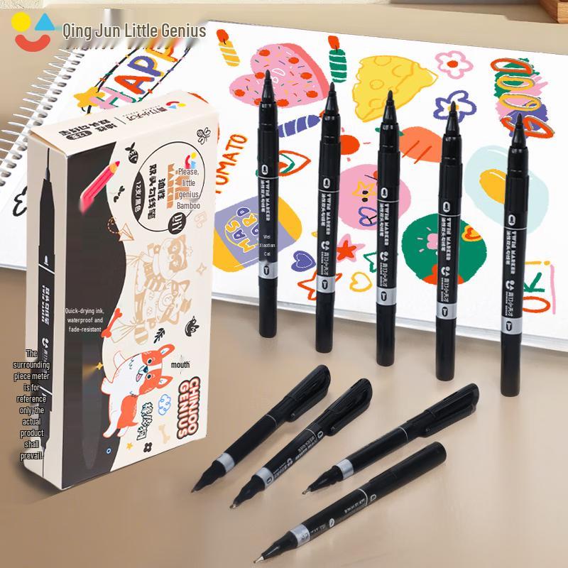 CHINJOO GENIUS Double-ended Oily Marker Pen