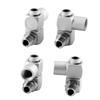 4 Pieces Aluminum 360 Degree Rotatable     Hose Adapter, Aluminum   Hose   Connector, 360 Degree  , Adapter Connector