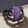 Elegant and Luxurious Inlaid Synthetic Stone Leaves, Engagement Rings, Wedding Jewelry Accessories, Valentine's Day Gifts