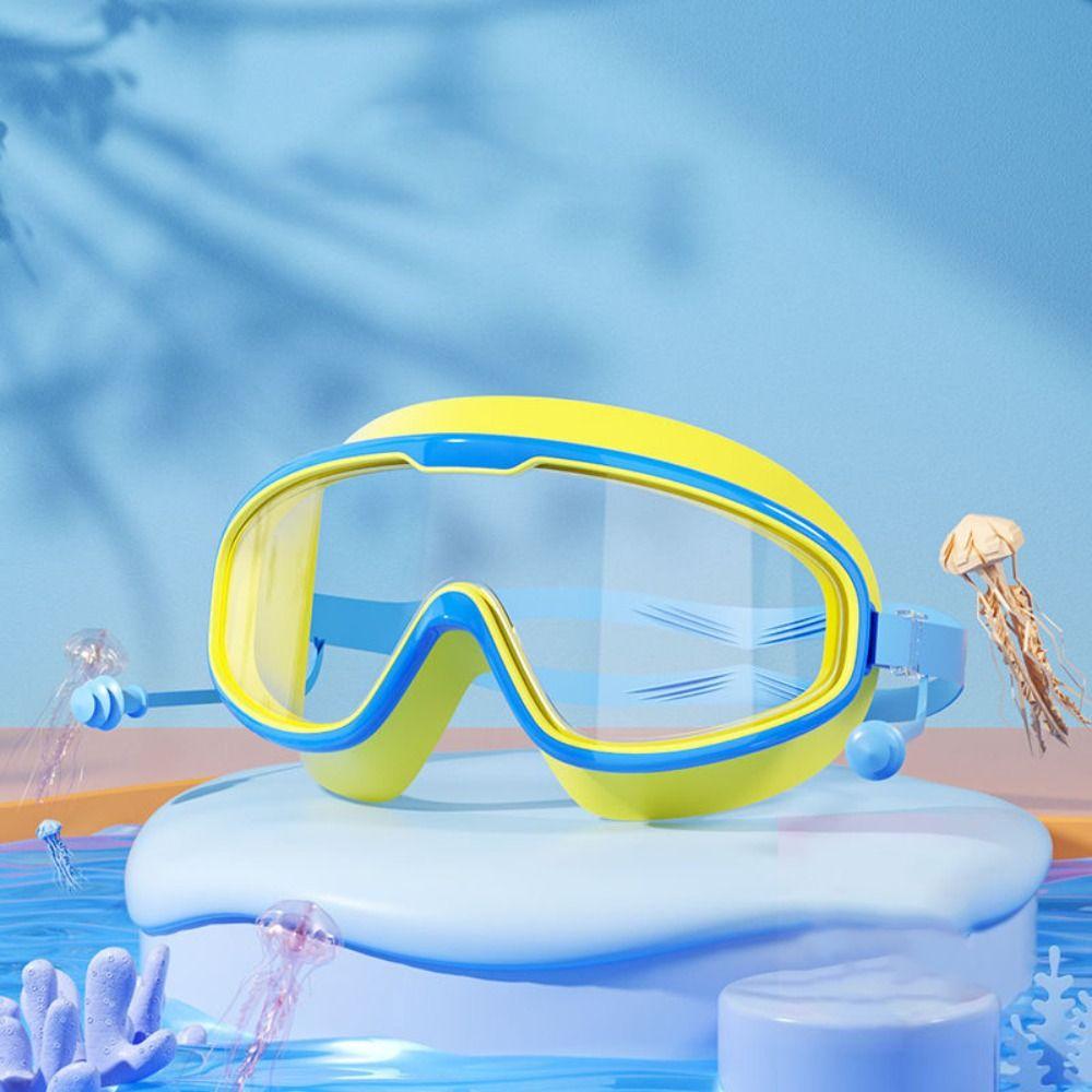Waterproof Swimming Goggles Large Frame Water Racing Glasses Elastic Diving Eyewear  Diving