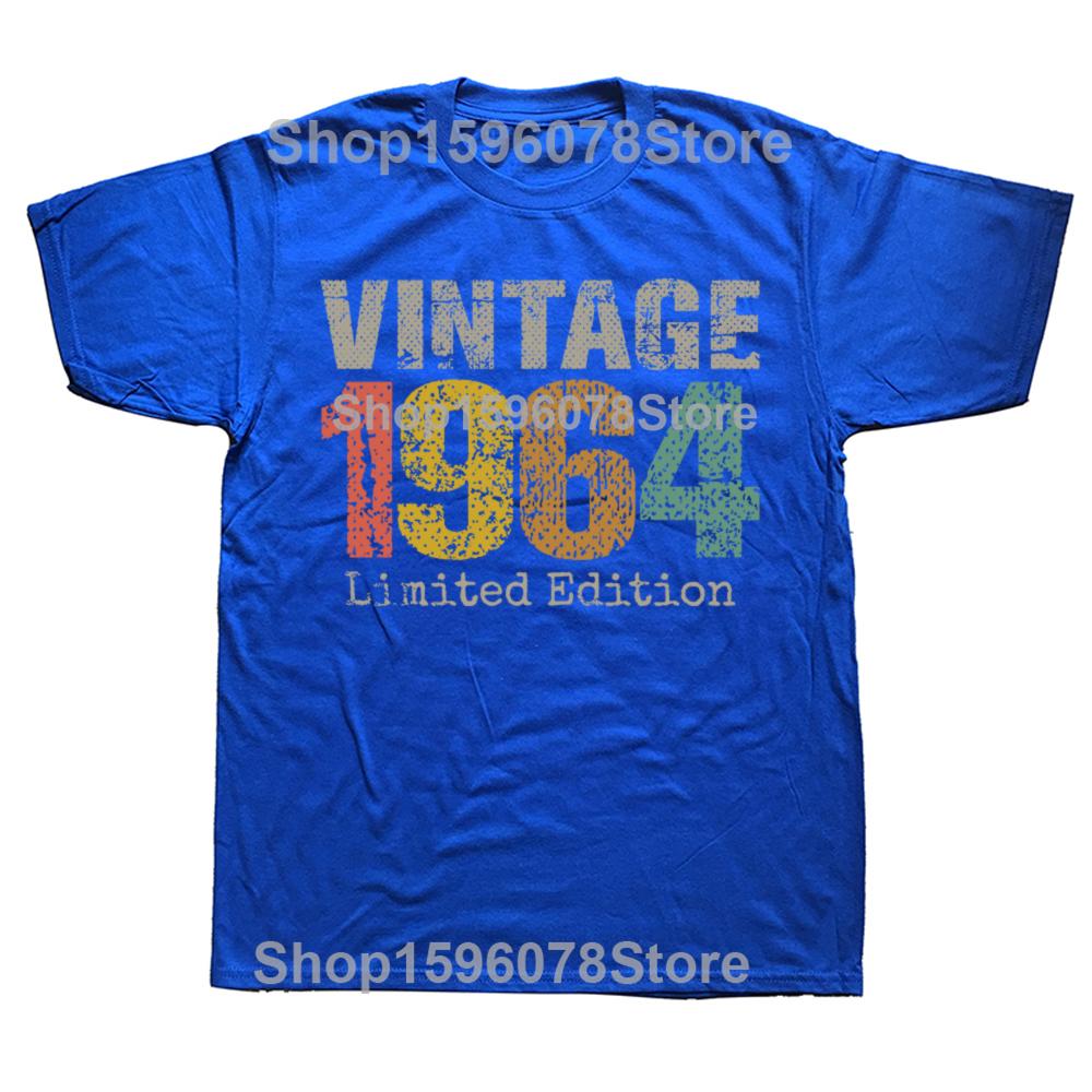 62 Year Old Gifts Vintage 1964 Limited Edition 62th Birthday Tee Tops Round Neck ShortSleeve Fashion Tshirt Basic Tshirts