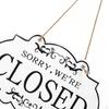 Door Sign Business Hanging Wood for Store Pub Restaurant