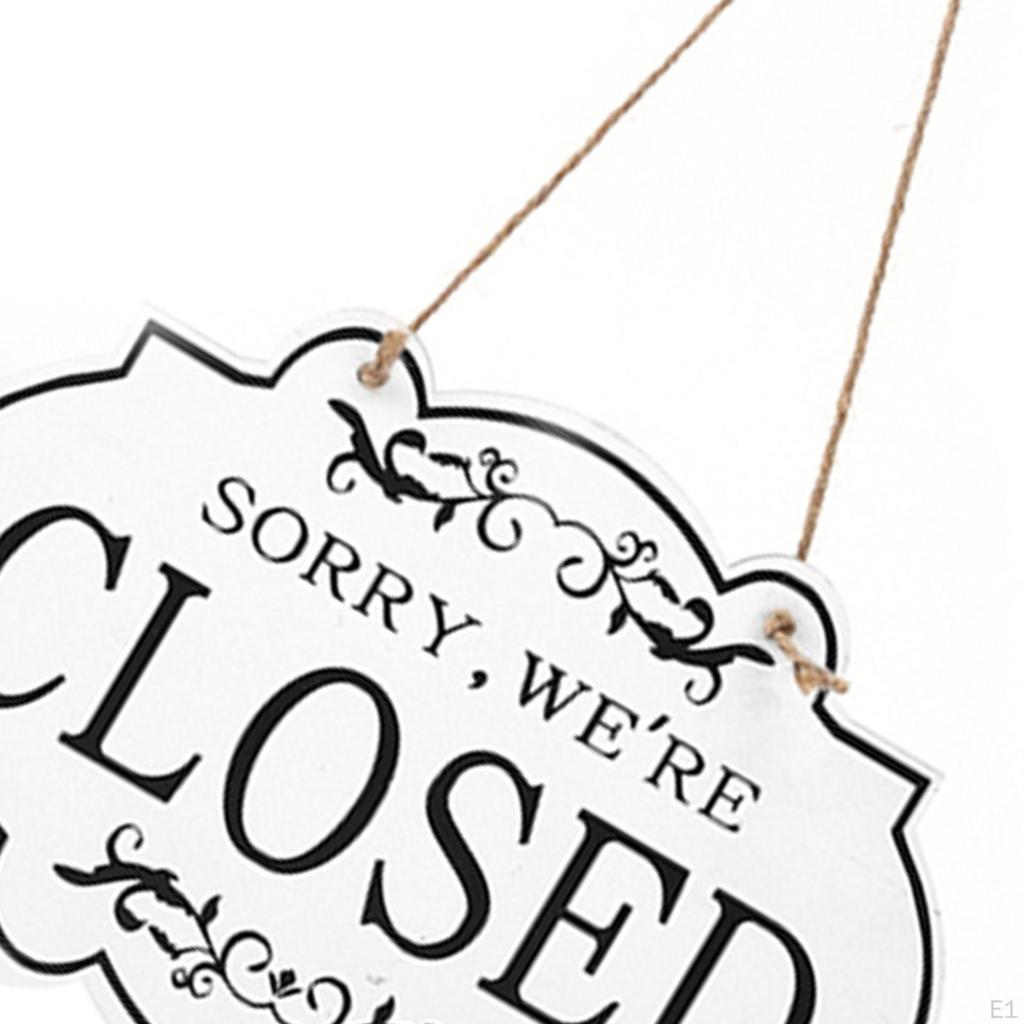 Door Sign Business Hanging Wood for Store Pub Restaurant