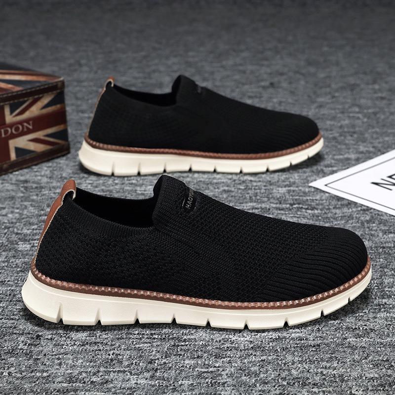 Mesh Shoes for Men, Summer Breathable Slip-on Lazy Skateboard Shoes, Men's Breathable Casual Sports Shoes.
