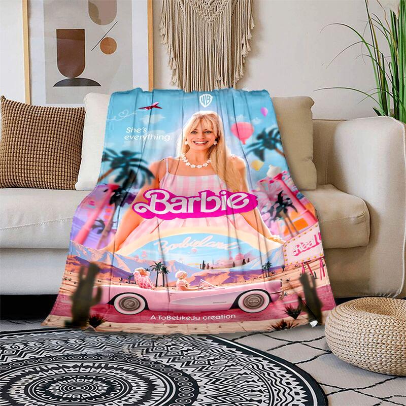 

1pc Barbie Dreamland Adventure Cartoon Blanket,Portable Throw for Travel & Camping, All Season Cozy Blanket,Ideal Gift 80cmx120cm