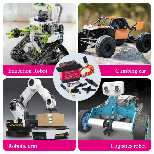 Set of 4 DS3218 Waterproof 20KG Digital Servo, Full Metal Digital Steering Servo with 25T Servo Arm for RC (180)