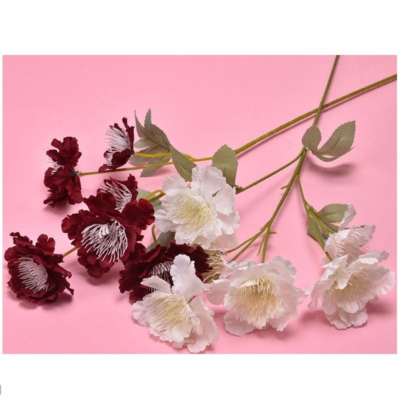 Fiori di peonia artificiale Bouquet di seta Piante finte per la decorazione domestica di nozze in porta