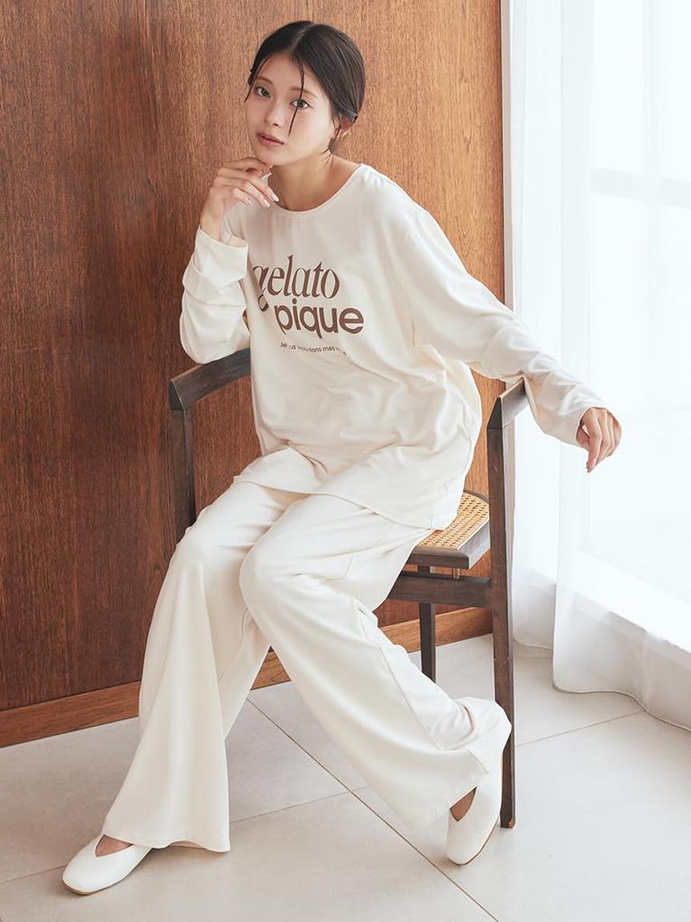 Rayon Logo Long PWCT255320CRMF T-Shirt