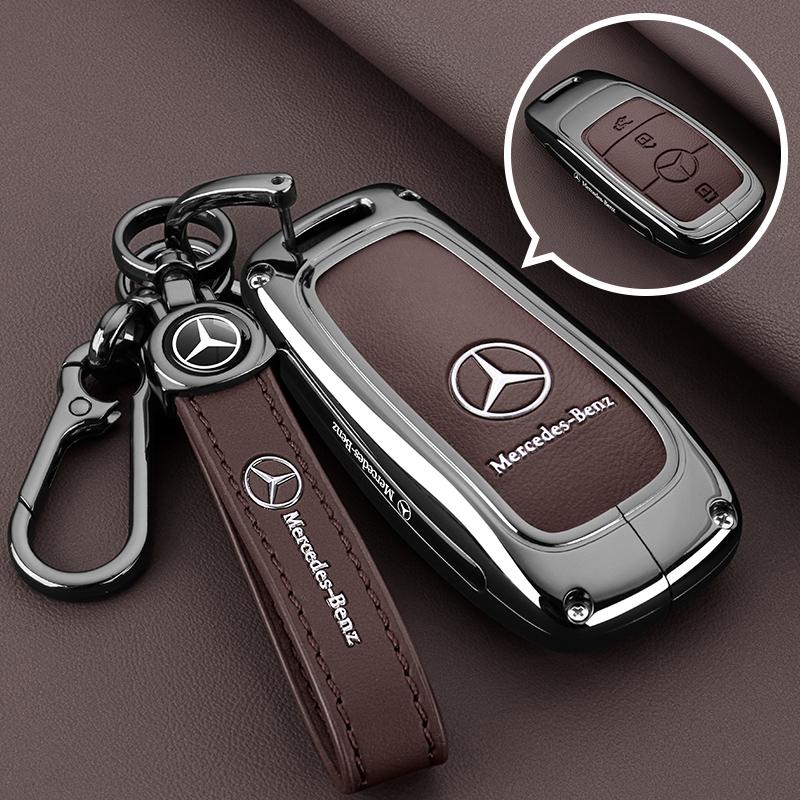 OQA4   Car Key Case Cover For Mercedes Benz C E S Class GLC CLE EQE W206 W214 W223 S350 S400 S450 E300 Keychain Fob