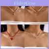 Collier Cœur Perle Avec Pendentif Géométrique Cristal Pour Femmes Et Hommes