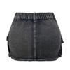 Denim Skirt Women's Summer Vintage Stretchy Tight Workwear Pockets Hip Skirt