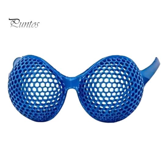 Futuristické brýle 3D tištěné brýle s hmyzím složeným okem, Pomoc s nastavením Trénink zaostření Průmyslový vzhled Brýle Zábavné brýle pro teenagery a dospělé Adult modrá