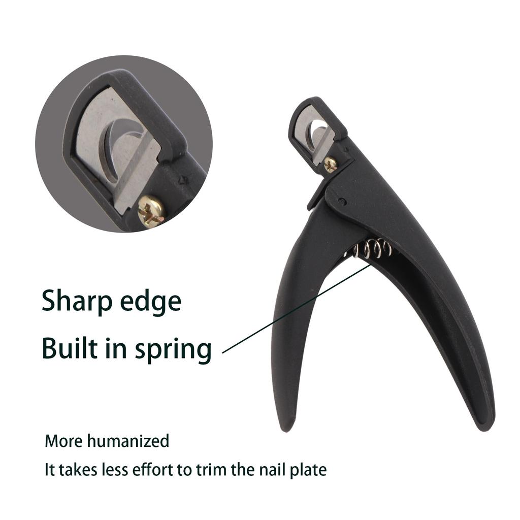 Nail Tip Cutter Stainless Steel Portable Professional Artificial Nail Trimmer for Manicure