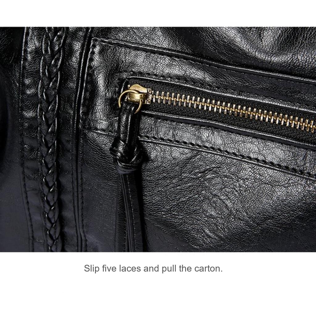 Handbag Unisex Faux leather Multi Pocket Adjustable Strap Daily Commute