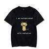 Ich bin verstrahlt Lustiges Katzen-Meme T-Shirt Kurzarm Herren Damen Vintage T-Shirt Männlich Rundhals T-Shirts