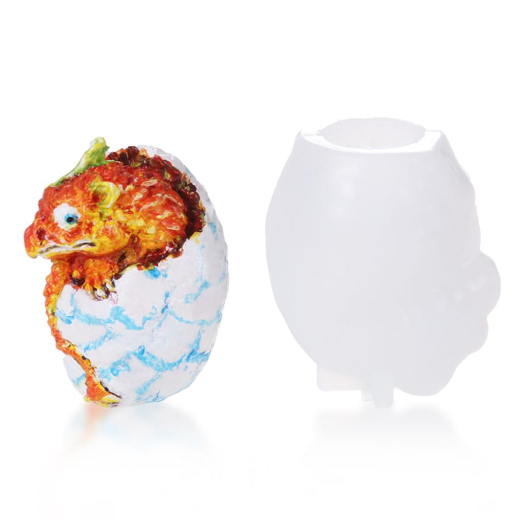 Dragon Egg Resin Mold Epoxy Silicon Fondant Molds Cute 3D Dragon Keychain DIY Crafts Ornaments Casting Animals Mould