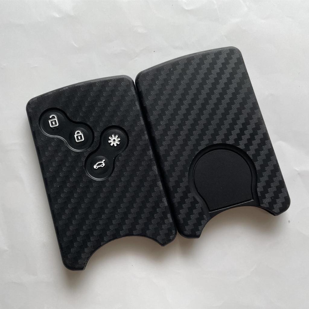 Renault Car Key Cover: Carbon Fiber for Captur, Fluence, Scenic, Megane, Latitude, Laguna