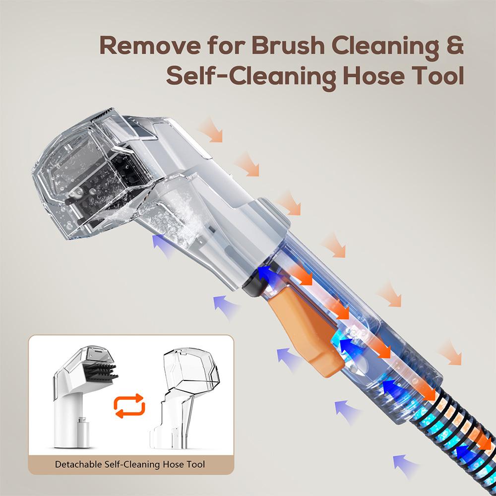 Teendow C5 Carpet Cleaner Vacuum, 11KPa Powerful Suction, ≤80dB Low Noise, 1500ml Large Water Tank Capacity