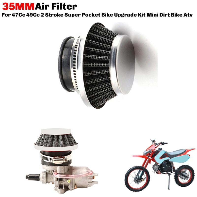 For 47/49Cc Pocket Bike MINI Dirt Bike Universal Motorcycle 35MM Air Filter Carburetor Interface Air Filter