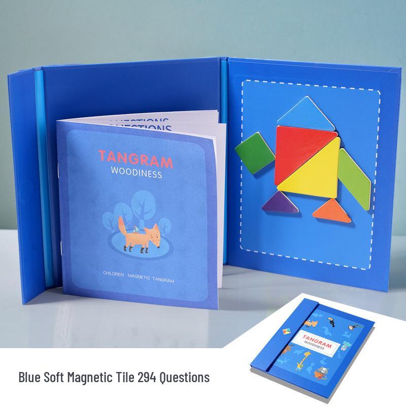 Magnetic Tangram Puzzle Blocks for Kids, Ages 3-6