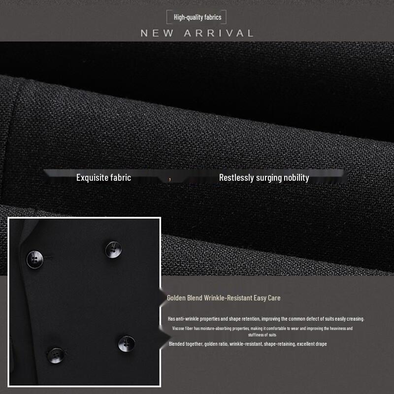 Men's Retro Slim Fit Double-Breasted Suit Set