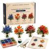 Kit Fai da Te Bouquet di Fiori con Perline 3D Set di 4 Pezzi per Creazioni Floreali Artigianali e Progetti Patriottici per la Decorazione della Casa