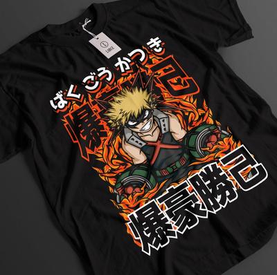 My Hero Academia Tröja Bakugo T-shirt Deku Kacchan Topp Todoroki MHA Unisex T-shirt