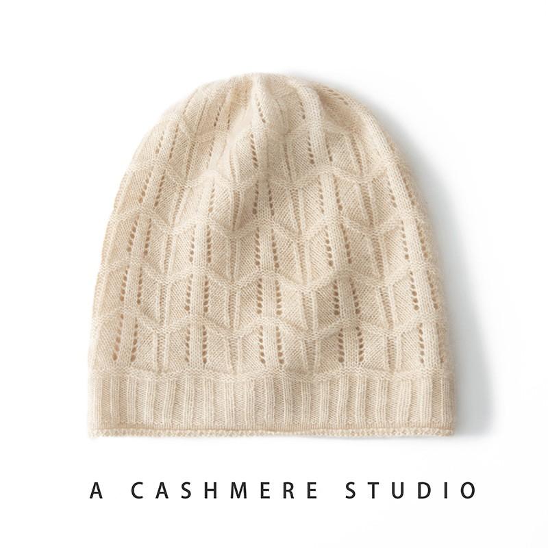 Warm Cashmere Beanie Hat Men Women Thick Knit Winter Cap Solid Color Ribbed Cuff One Size Fits All