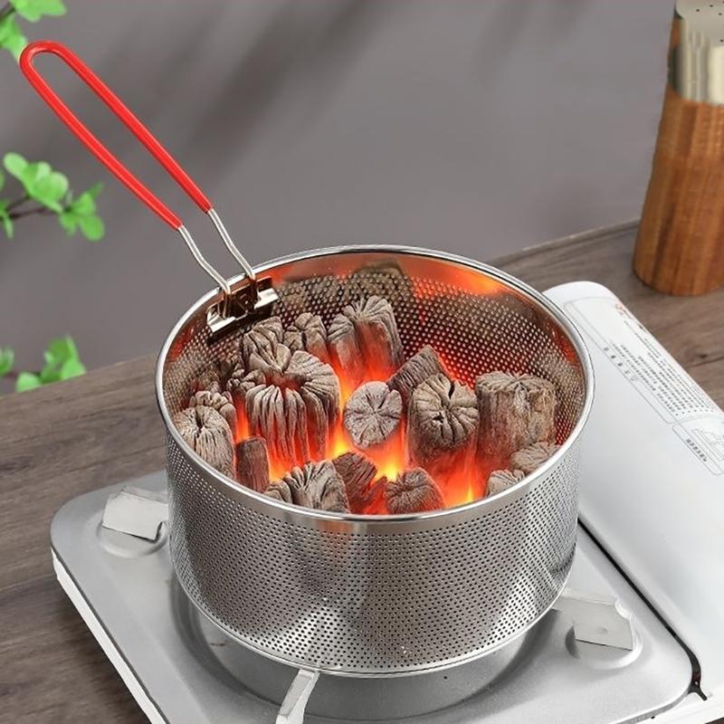 1 Pcs Stainless Steel Charcoal Lighting Basket Indoor Electric Charcoal Stove For Lighting Refractory Charcoal Barbecue Supplies