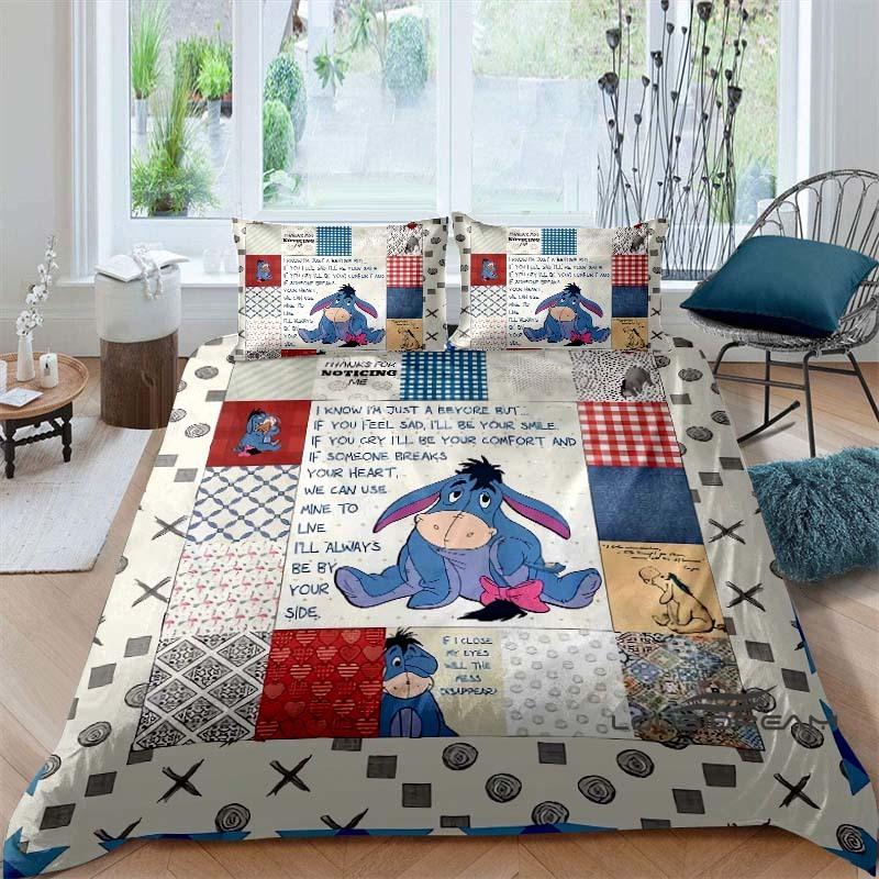 

(Eeyore) Bedding Set, 3D Printed Cartoon Pattern Duvet Cover, Soft and Comfortable, King Size, Suitable as a Gift for Boys and 240X220cm