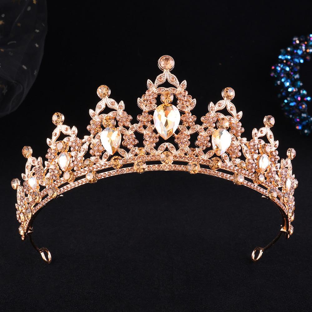 DIEZI 21 Colors Luxury Elegant Crystal Crown Hair Accessories Tiara For Women Party Rhinestone Bridal Crown New Hair Jewelry