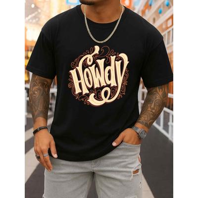European Sizes Howdy Graphic Tee Men Comfort Colors Tshirt Black Elegantly Summer Daily And Weekend Wear Everyday And Weekend Wear