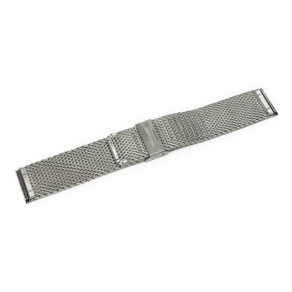 CASSIS Stainless Steel Watch Strap MESH SLIDE 24mm Silver with Replacement Tool U0024304012024